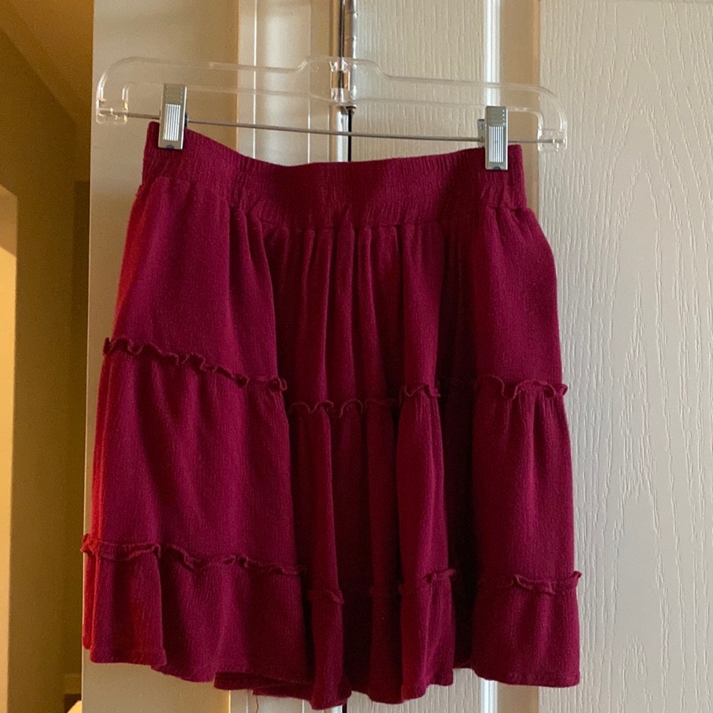 Burgundy red skirt size small